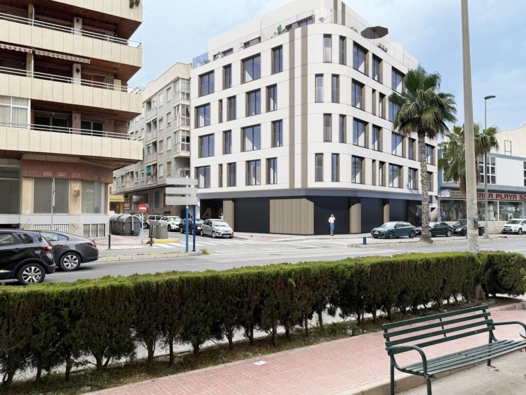 Stylowy budynek mieszkalny 60 m od plaży El Acequion w Torrevieja