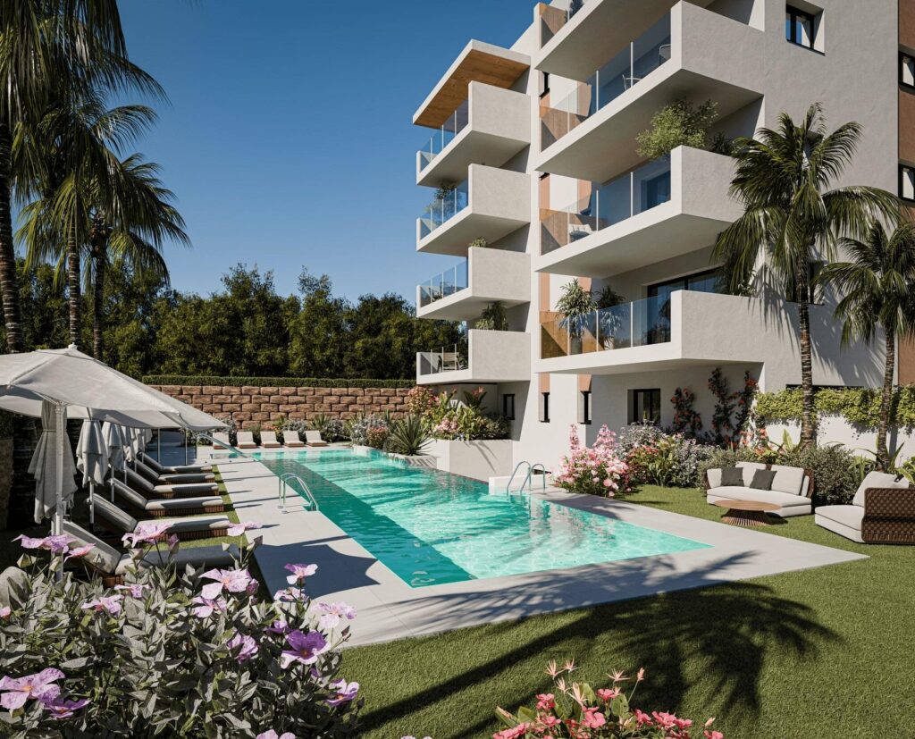 Nowoczesne apartamenty z udogodnieniami na dachu w Las Mesas Estepona