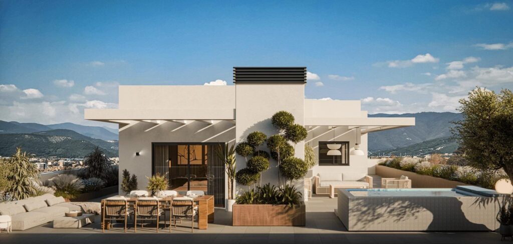 Nowoczesne apartamenty z udogodnieniami na dachu w Las Mesas Estepona