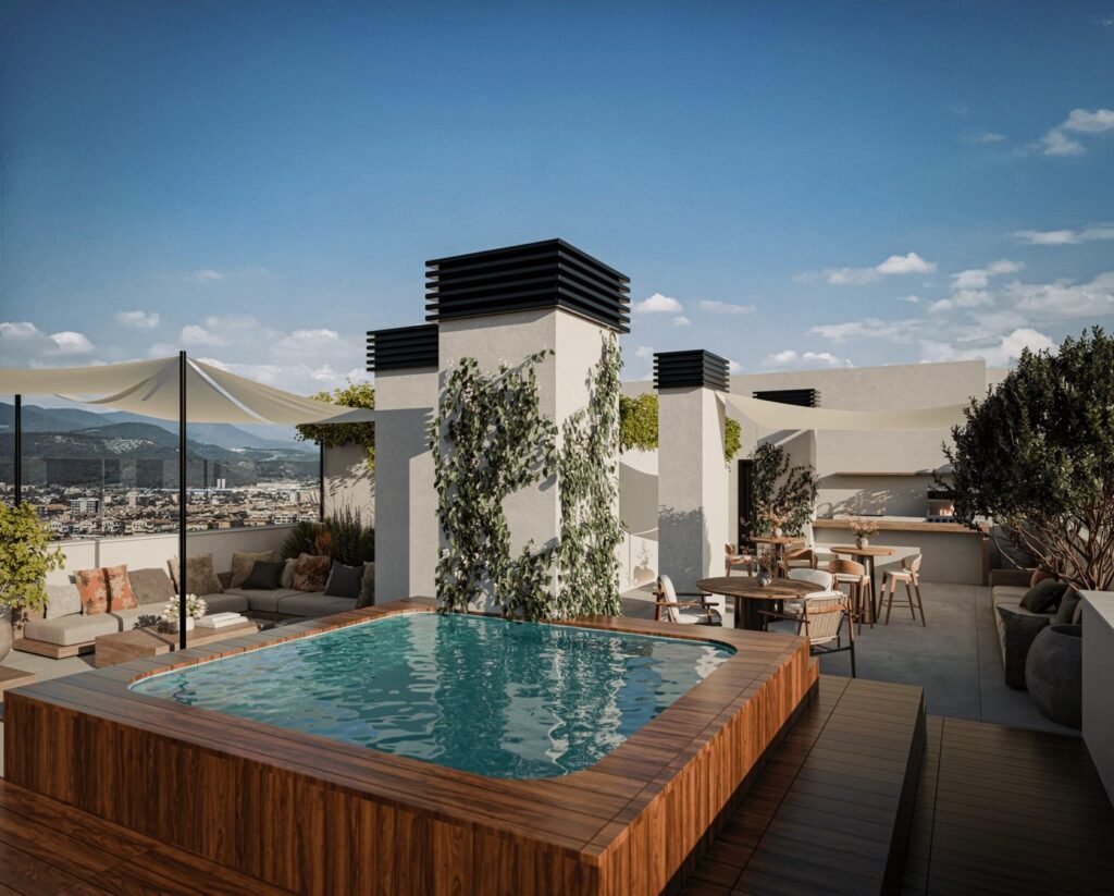 Nowoczesne apartamenty z udogodnieniami na dachu w Las Mesas Estepona