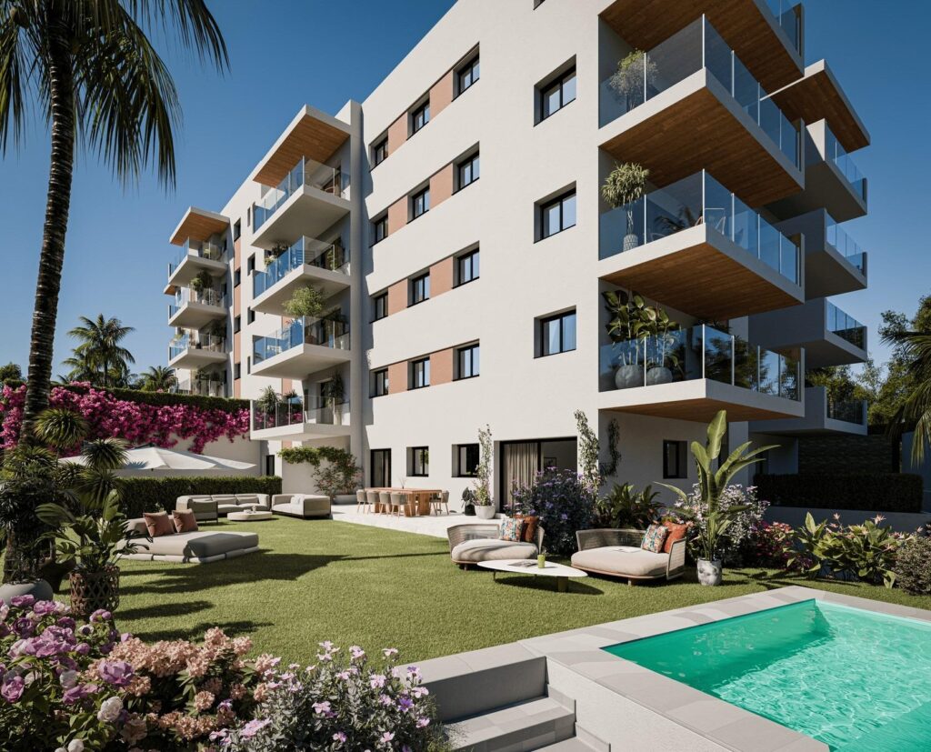 Nowoczesne apartamenty z udogodnieniami na dachu w Las Mesas Estepona