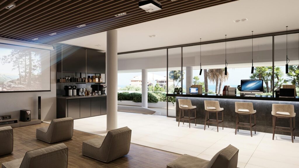 Luksusowe nowe kamienice z widokiem na morze w El Higuerón, Costa del Sol