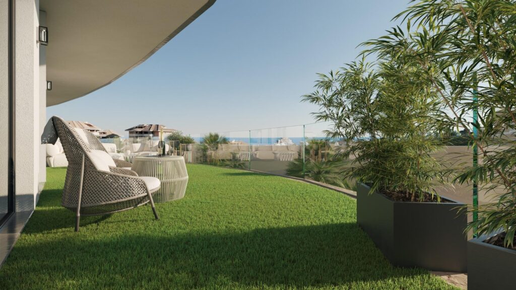 Luksusowe nowe kamienice z widokiem na morze w El Higuerón, Costa del Sol