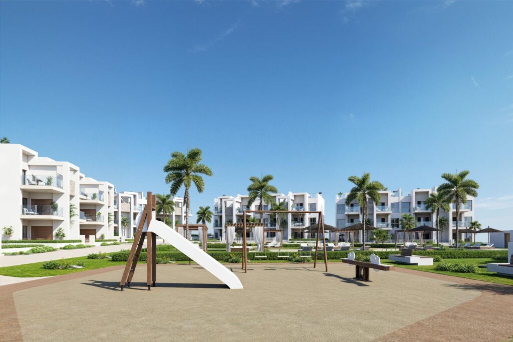 Nowe apartamenty w ośrodku wypoczynkowym La Serena Golf-Los Alcazares w pobliżu plaży