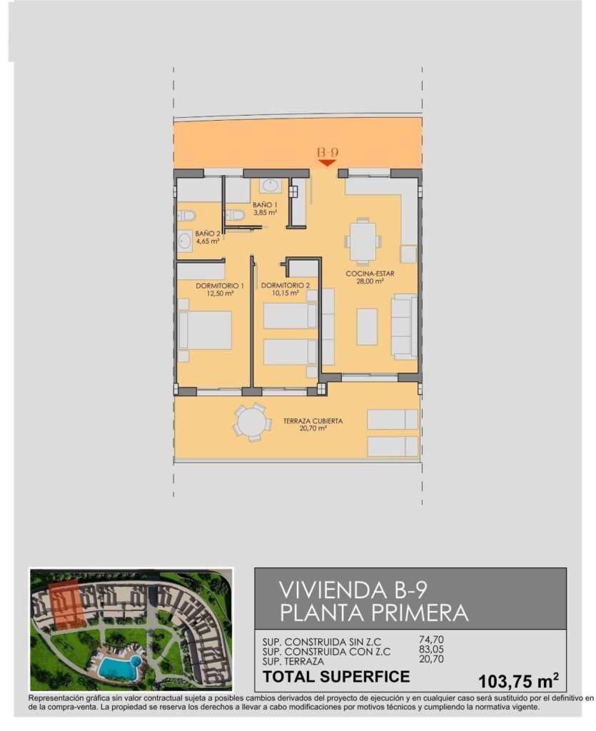 Luksusowe apartamenty z widokiem na pole golfowe w pobliżu morza w Los Alcazares na wybrzeżu Costa Calida