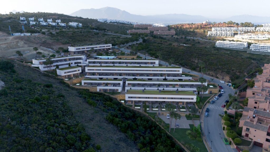 Nowo wybudowane kamienice z przepięknym widokiem na morze w Manilva