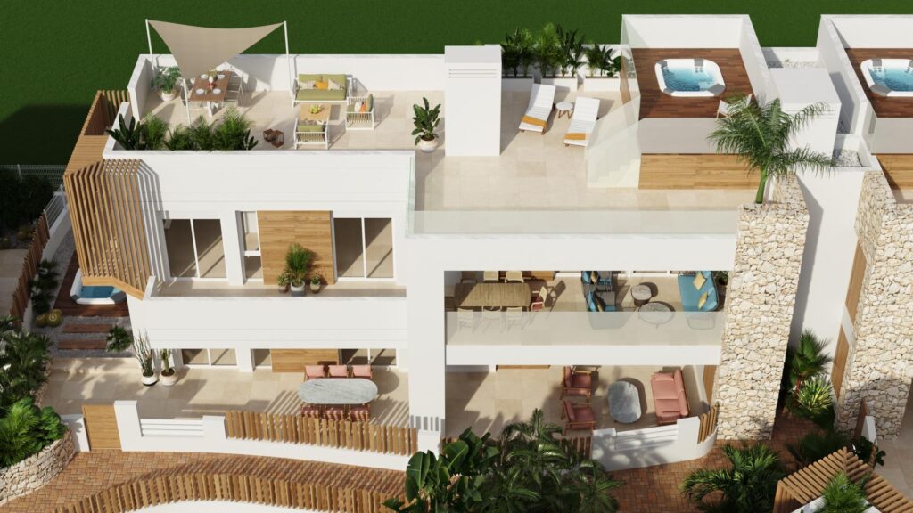 Nowe wille i bungalowy zaledwie 250 metrów od plaży w Mar de Pulpí