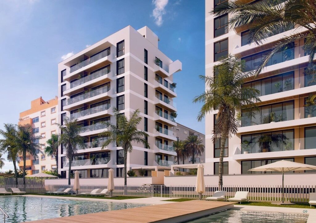 Nowoczesne apartamenty w nowym budynku w pobliżu plaży i mariny w Guardamar del Segura