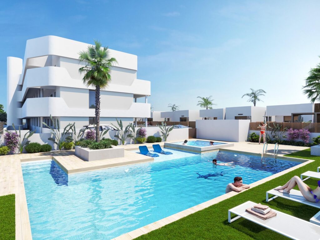 Nowe apartamenty i wille przy polu golfowym w Los Alcazares na Costa Calida