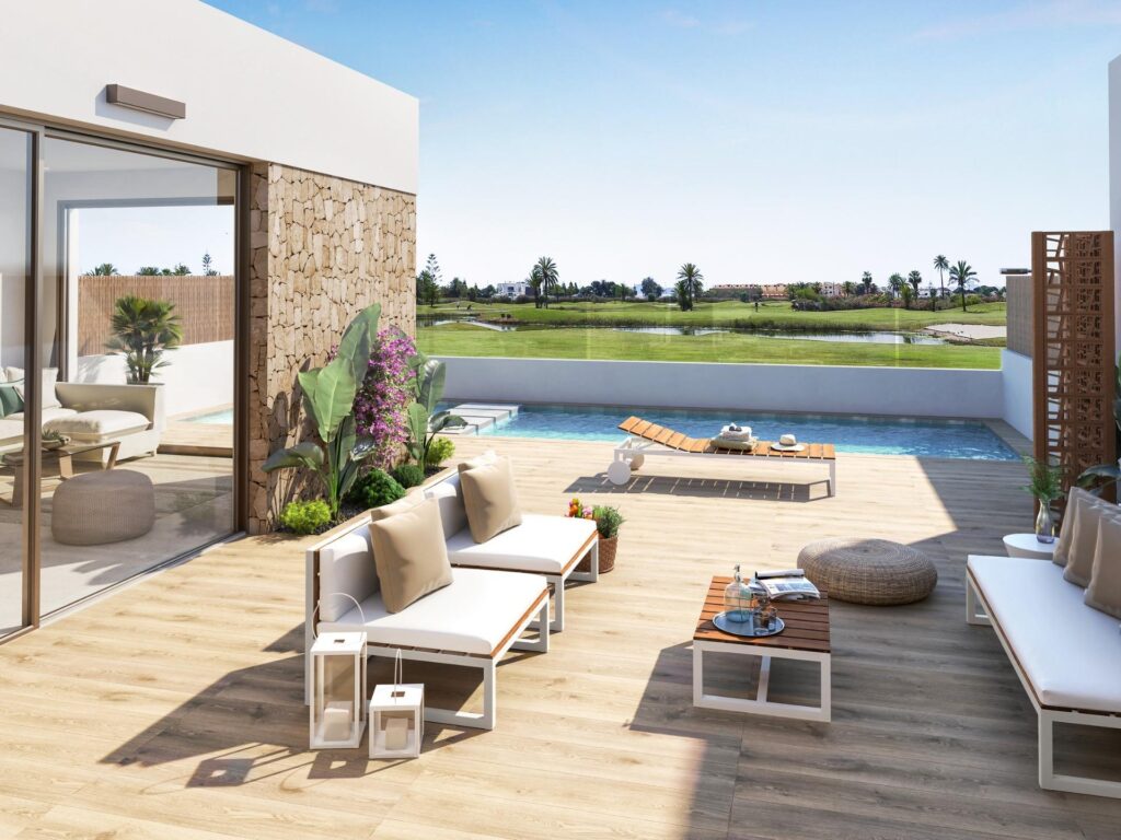 Nowe apartamenty i wille przy polu golfowym w Los Alcazares na Costa Calida
