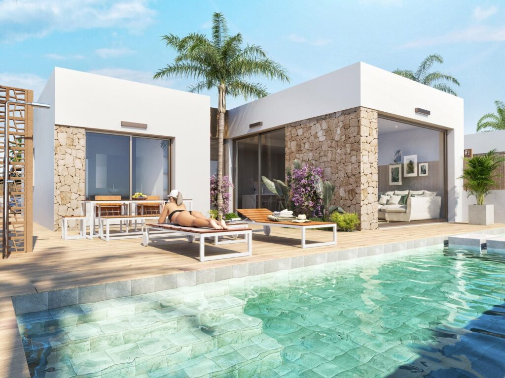 Nowe apartamenty i wille przy polu golfowym w Los Alcazares na Costa Calida