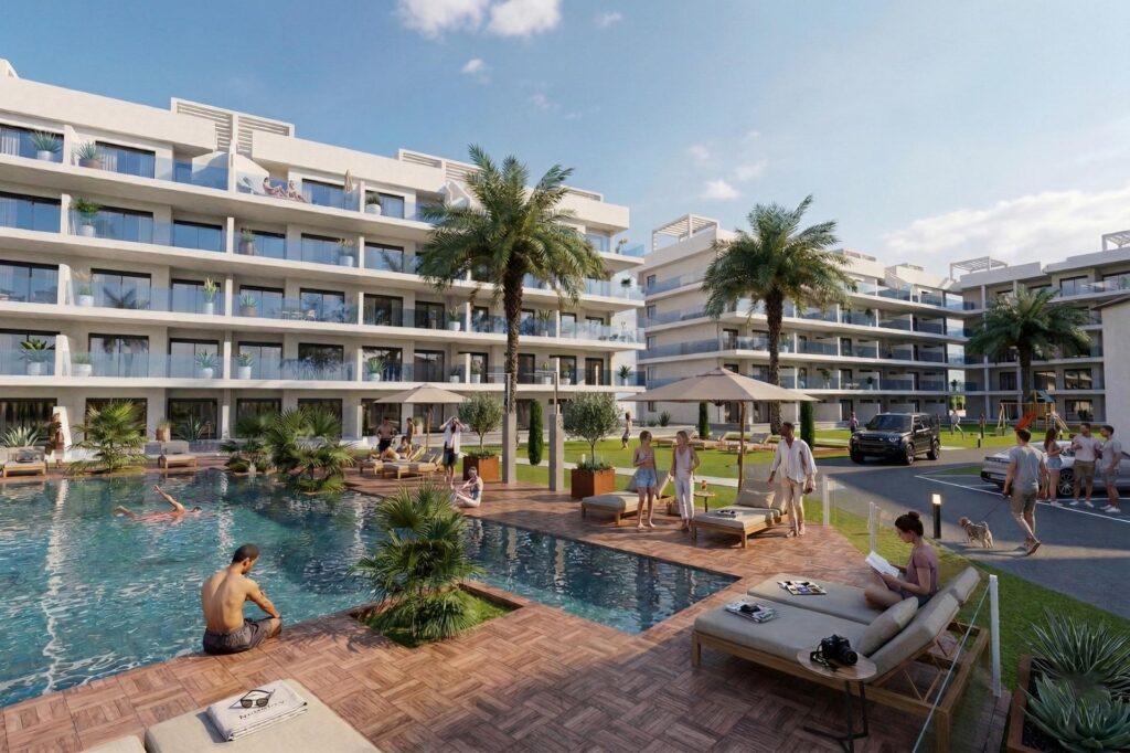 Nowoczesne, umeblowane apartamenty w El Raso-Guardamar – współczesny styl życia w pobliżu plaży i pola golfowego