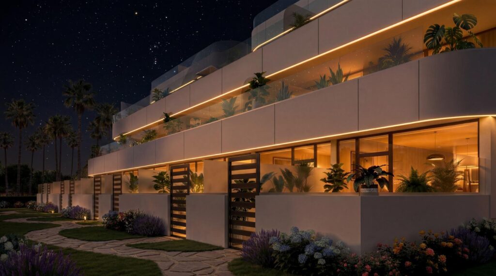 Luksusowe apartamenty turystyczne i wille z prywatną plażą w pierwszej linii brzegowej w Vera Playa-Almería