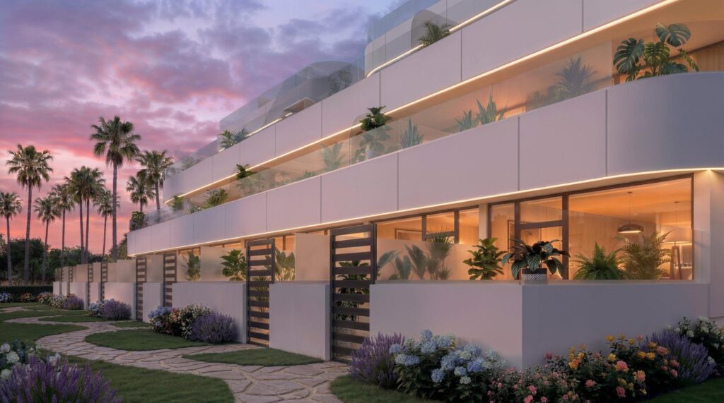 Luksusowe apartamenty turystyczne i wille z prywatną plażą w pierwszej linii brzegowej w Vera Playa-Almería