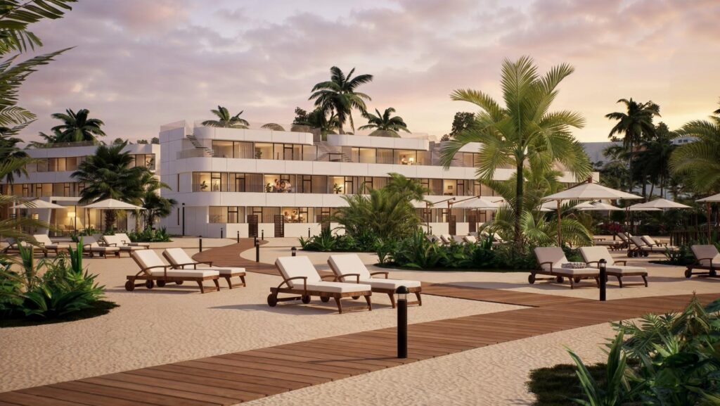 Luksusowe apartamenty turystyczne i wille z prywatną plażą w pierwszej linii brzegowej w Vera Playa-Almería