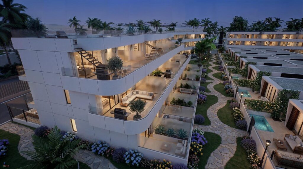 Luksusowe apartamenty turystyczne i wille z prywatną plażą w pierwszej linii brzegowej w Vera Playa-Almería