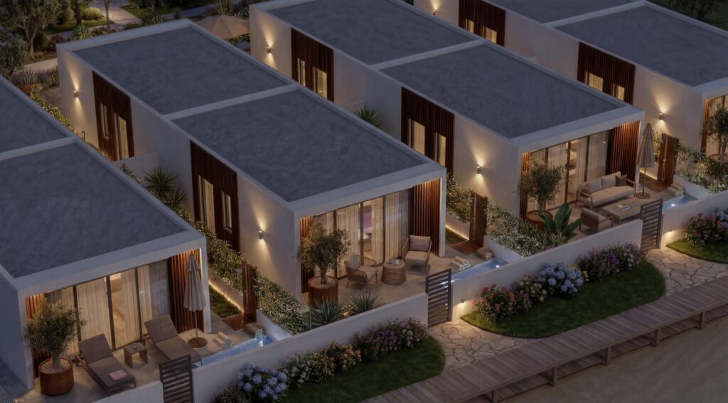 Luksusowe apartamenty turystyczne i wille z prywatną plażą w pierwszej linii brzegowej w Vera Playa-Almería