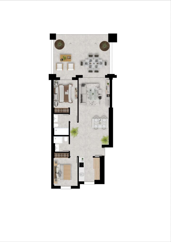 Nowe apartamenty z widokiem na morze w Bahía de las Rocas w Manilva na Costa del Sol
