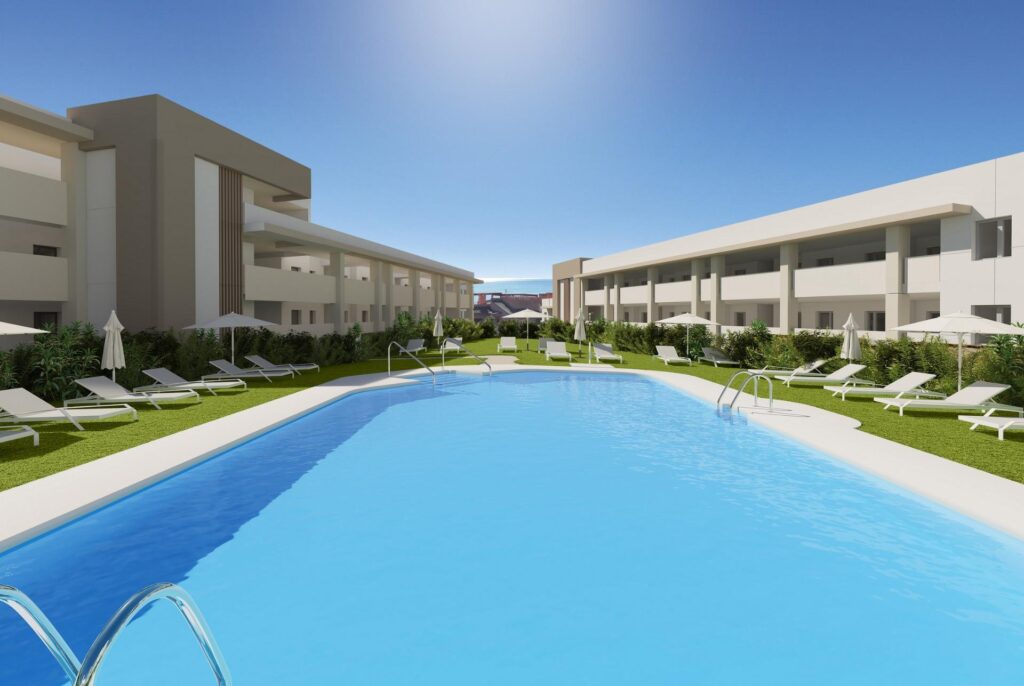 Nowe apartamenty z widokiem na morze w Bahía de las Rocas w Manilva na Costa del Sol