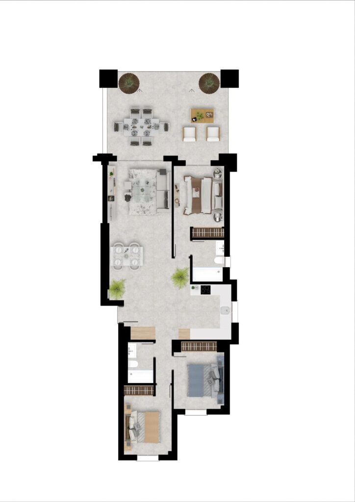 Nowe apartamenty z widokiem na morze w Bahía de las Rocas w Manilva na Costa del Sol