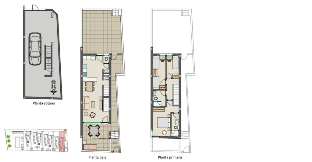 Nowo wybudowane bliźniacze wille przy plaży w Moncofa z widokiem na morze