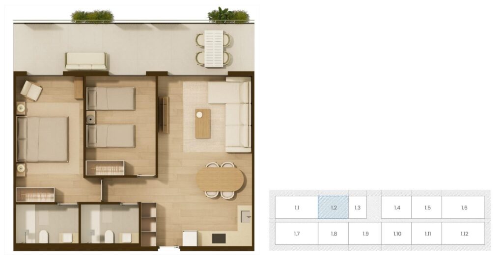 Nowe mieszkania na sprzedaż w Moncofa, 350 metrów od plaży, z wysokiej klasy wykończeniem