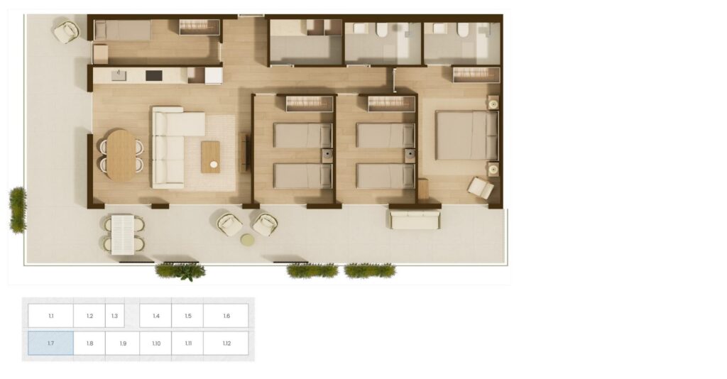 Nowe mieszkania na sprzedaż w Moncofa, 350 metrów od plaży, z wysokiej klasy wykończeniem