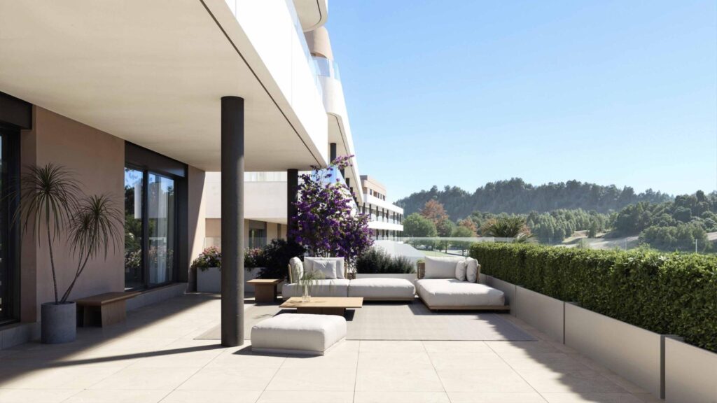 Nowe mieszkania na sprzedaż w Estepona Golf z widokiem na morze i pole golfowe