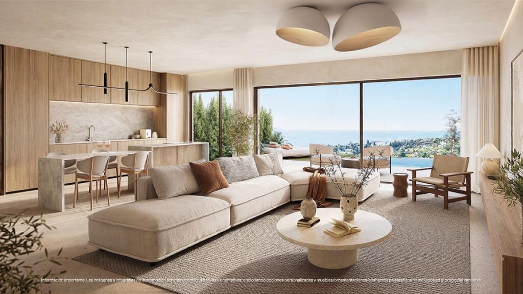 Luksusowe, nowo wybudowane kamienice na sprzedaż w Las Lomas del Higuerón z widokiem na morze i prywatnymi basenami