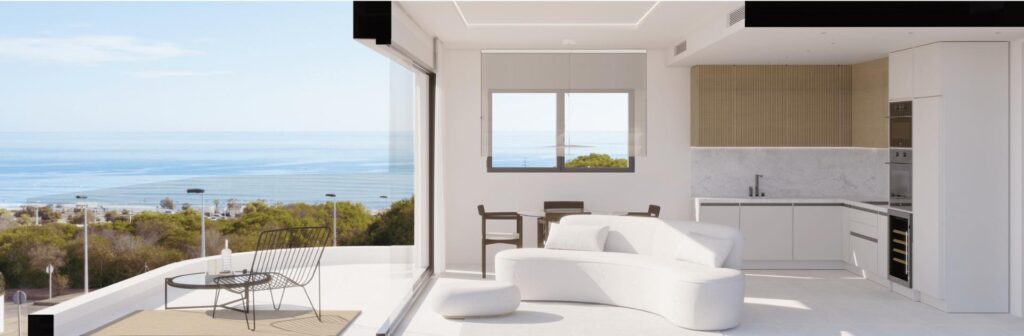 Nowo wybudowane bungalowy z widokiem na morze w La Mata, Torrevieja