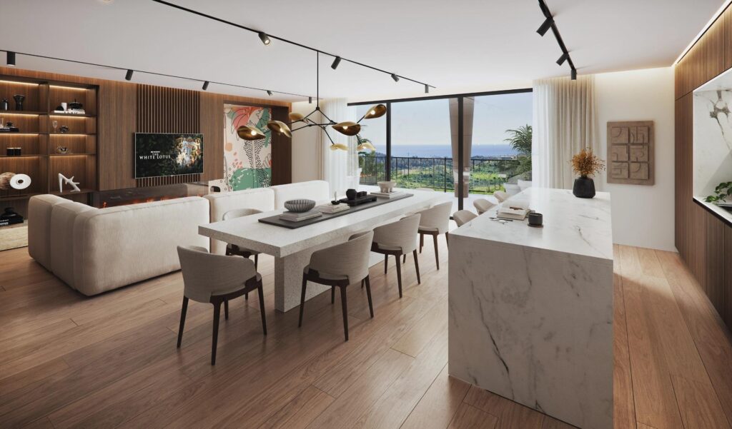 Luksusowe apartamenty w nowym budownictwie w Cerrado del Águila Golf, Mijas z widokiem na morze i pole golfowe