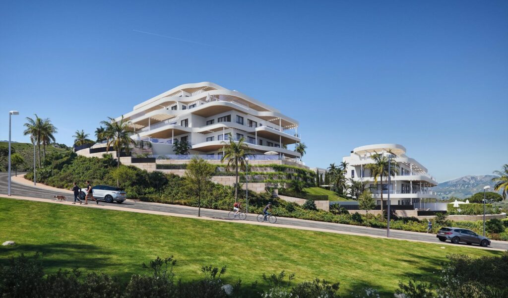 Luksusowe apartamenty w nowym budownictwie w Cerrado del Águila Golf, Mijas z widokiem na morze i pole golfowe