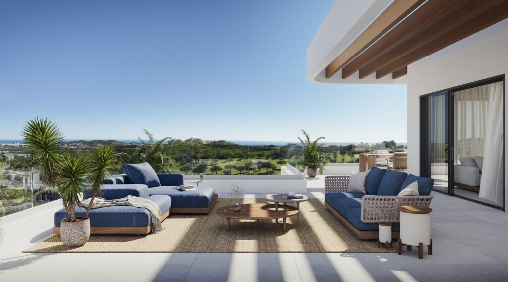 Luksusowe apartamenty w nowym budownictwie w Cerrado del Águila Golf, Mijas z widokiem na morze i pole golfowe
