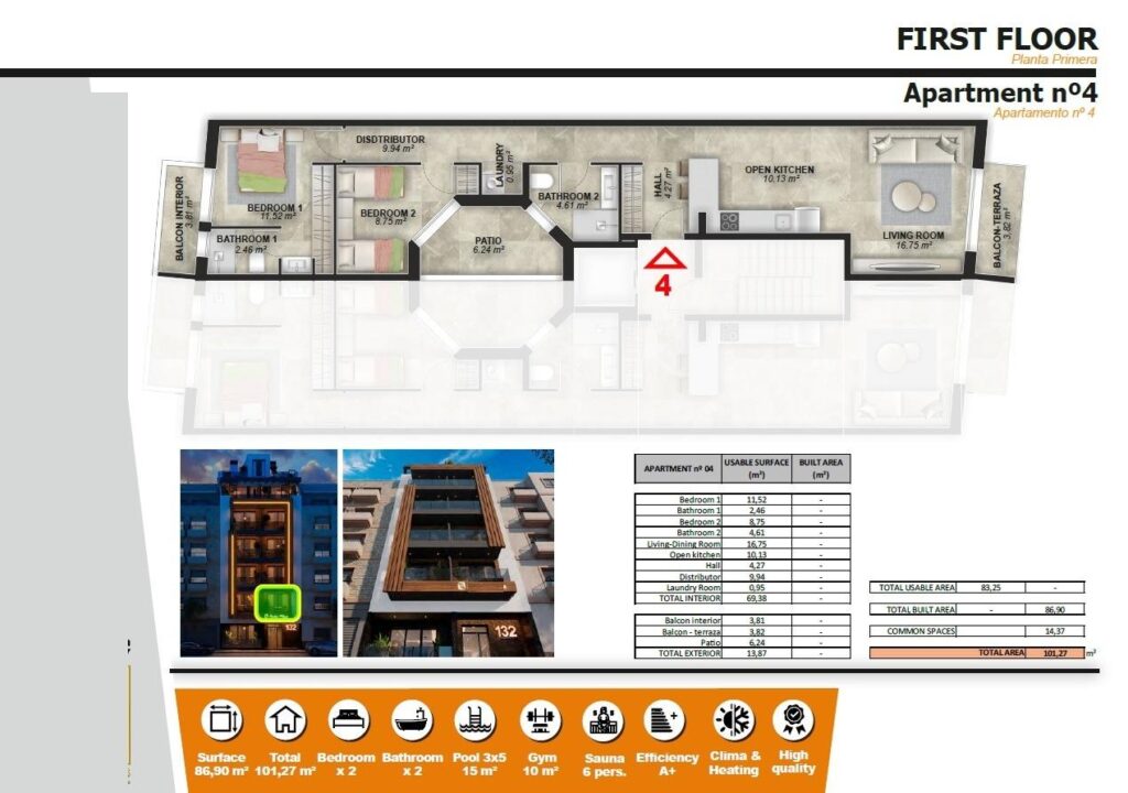 Nowoczesne apartamenty zaledwie 250 m od plaży Playa del Cura w Torrevieja