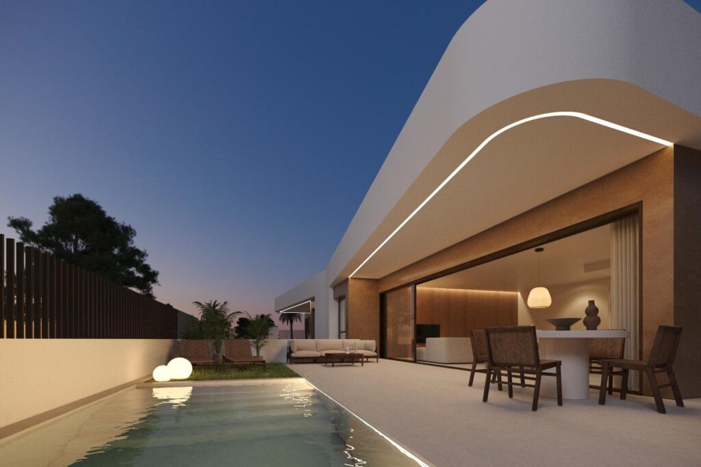 Nowe domy typu Corner Quad Villas z prywatnym basenem w Dolores, Alicante