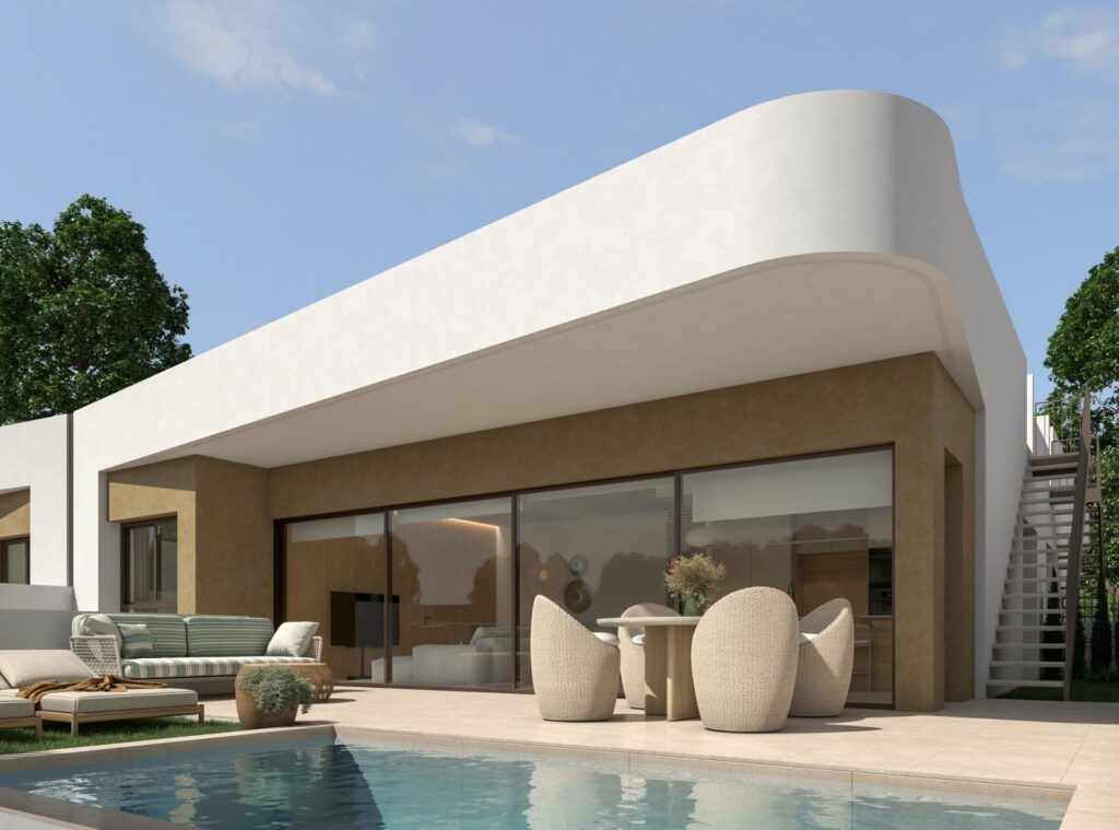 Nowe domy typu Corner Quad Villas z prywatnym basenem w Dolores, Alicante