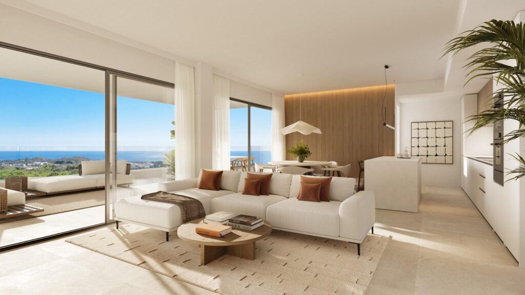 Nowe apartamenty z widokiem na morze w Las Lagunas de Mijas