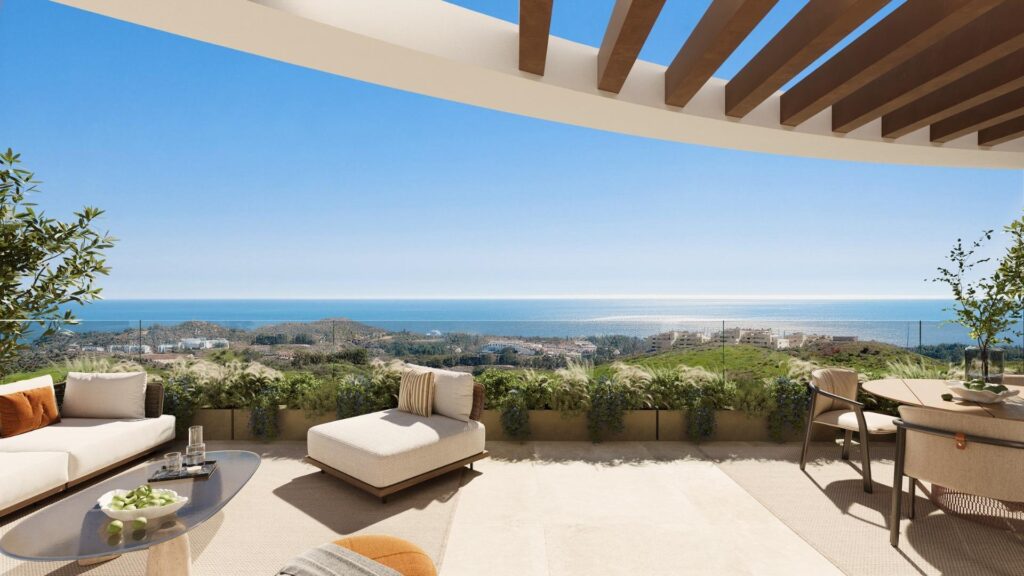 Nowe apartamenty z widokiem na morze w Las Lagunas de Mijas