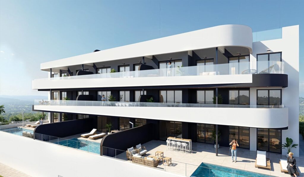 Nowe apartamenty i wille z widokiem na pole golfowe w La Serena Golf w Los Alcazares
