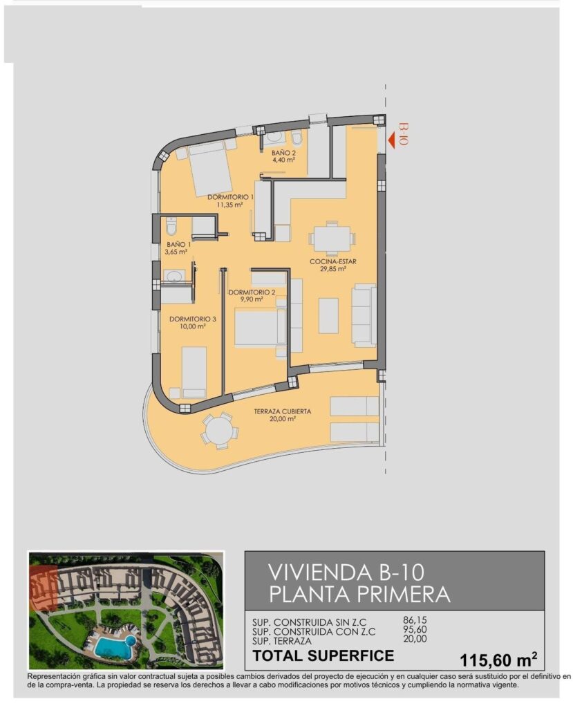 Luksusowe apartamenty z widokiem na pole golfowe w pobliżu morza w Los Alcazares na wybrzeżu Costa Calida