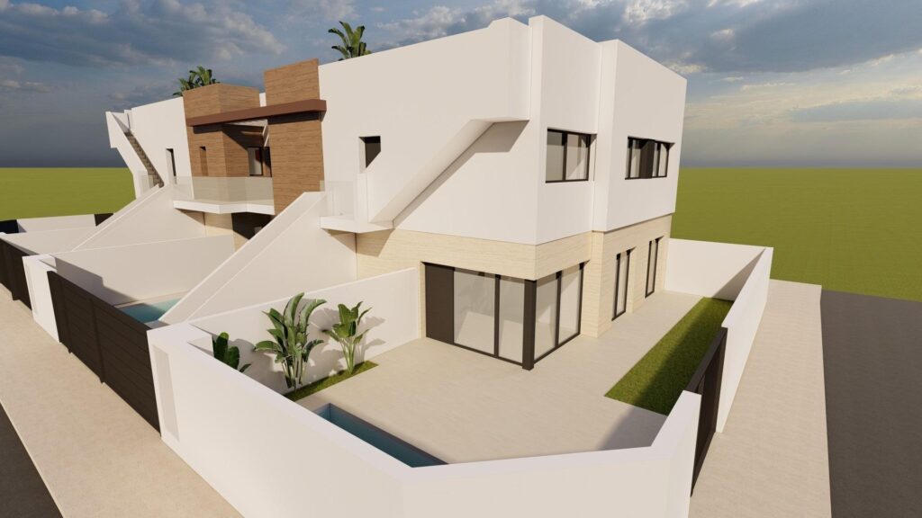 Nowe bungalowy na sprzedaż w Lo Pagan, w pobliżu plaży i mariny