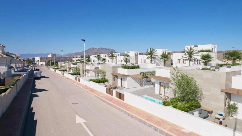 Nowe wille bliźniacze w Puerto de Mazarrón w pobliżu plaży