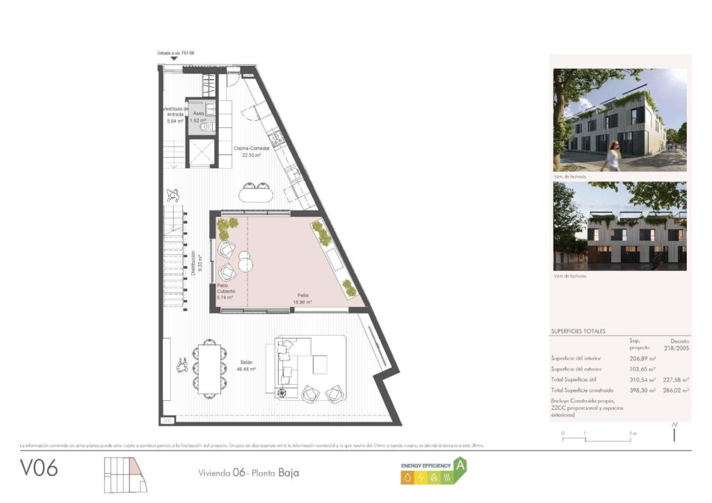 Nowe kamienice w pobliżu plaży Pedregalejo w Maladze