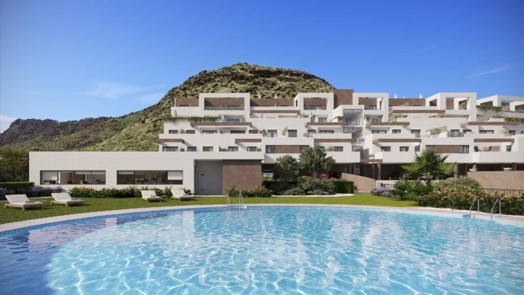 Nowo wybudowane apartamenty z widokiem na morze i pole golfowe w Pulpí w prowincji Almería